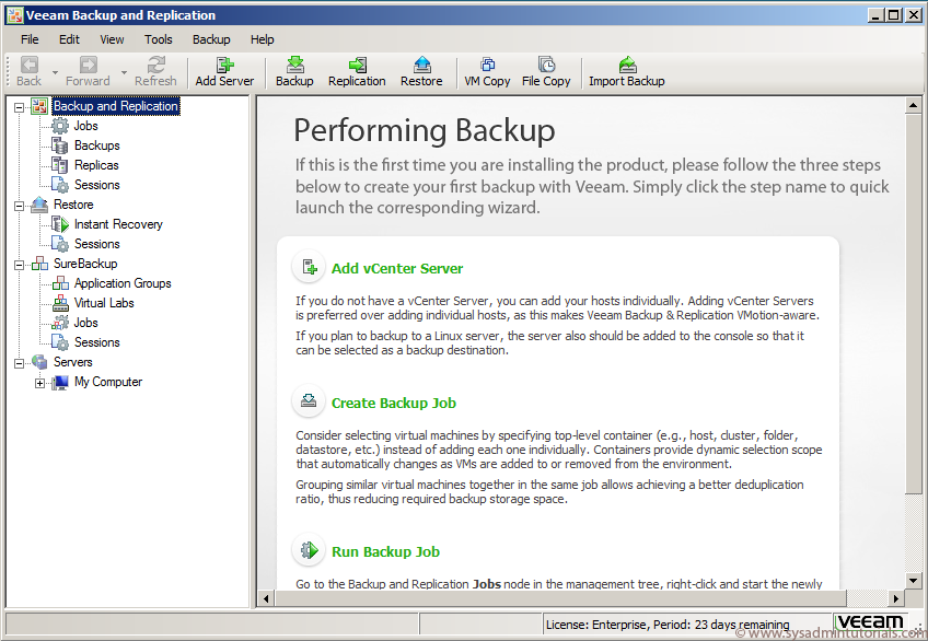 Veeam v5 Virtual Machine Backup